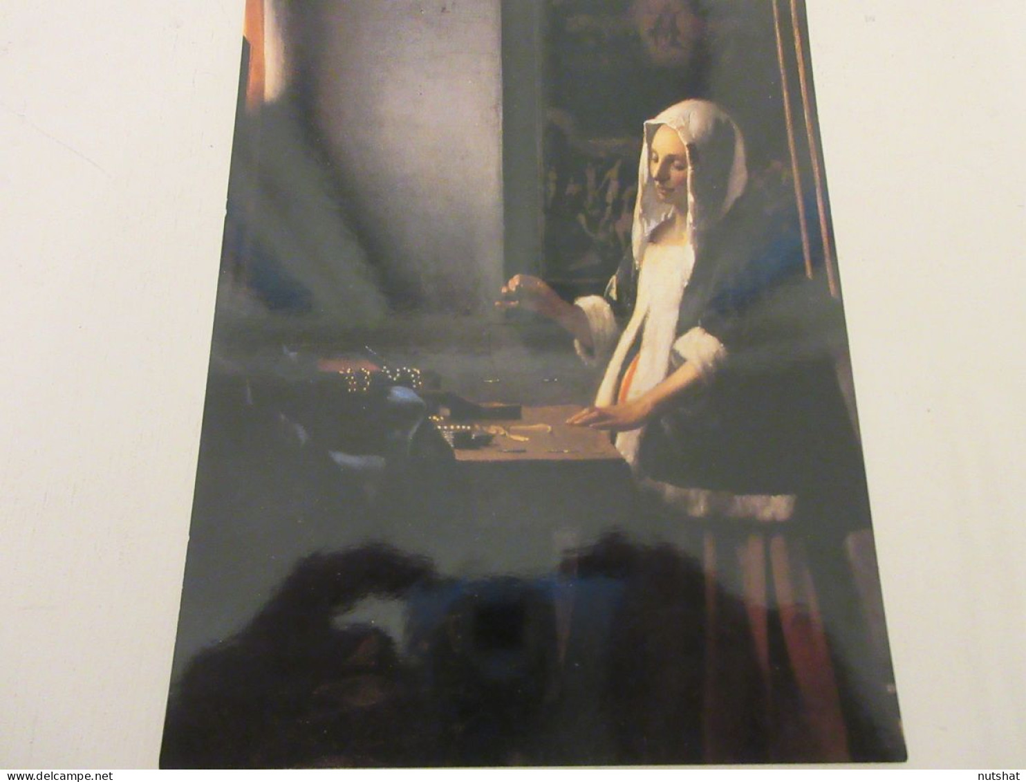 CP CARTE POSTALE TABLEAU Johannes VERMEER La FEMME A LA BALANCE - Pintura & Cuadros