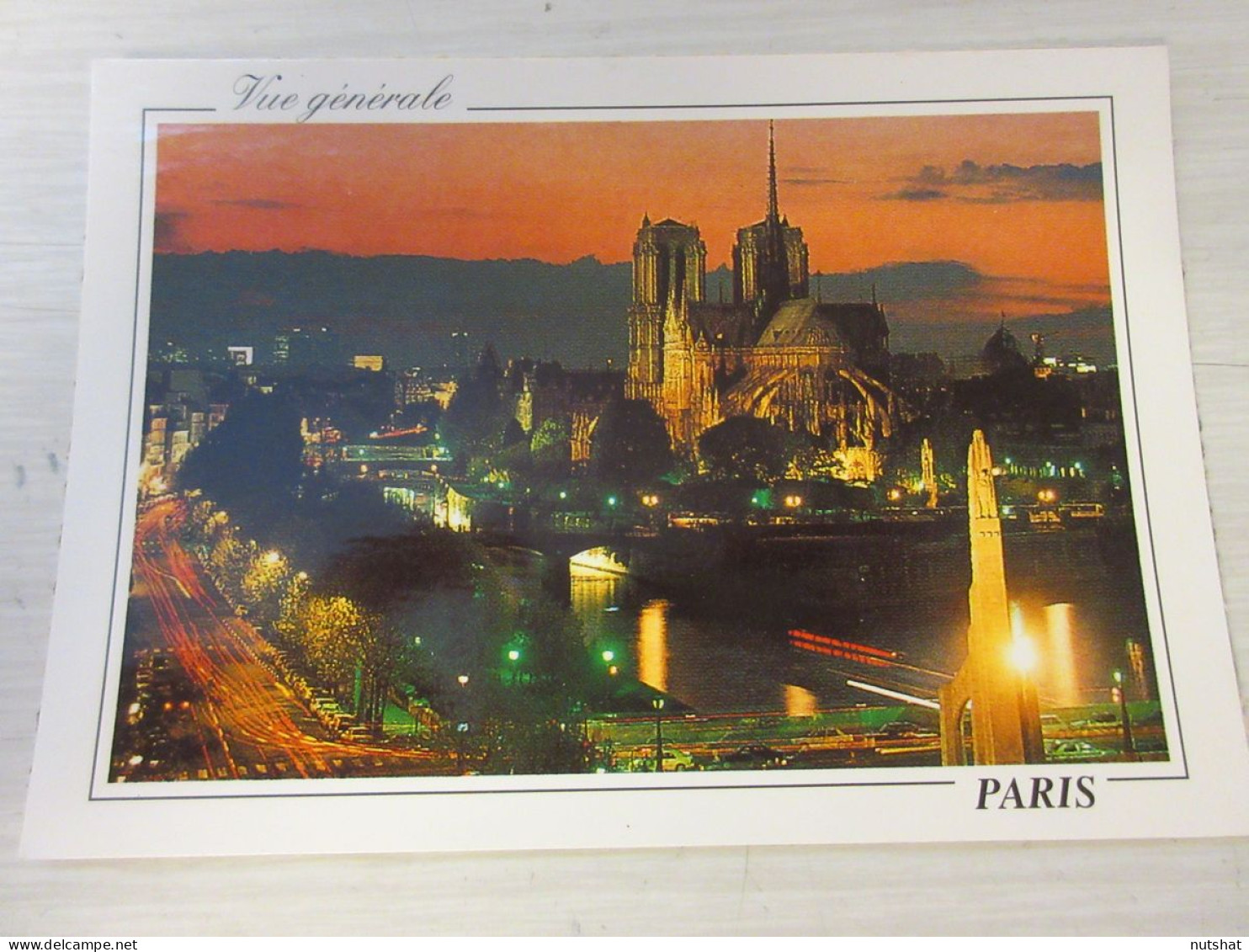 CP CARTE POSTALE SEINE PARIS La NUIT ILE De La CITE Et CATHEDRALE NOTRE DAME      - Notre-Dame De Paris