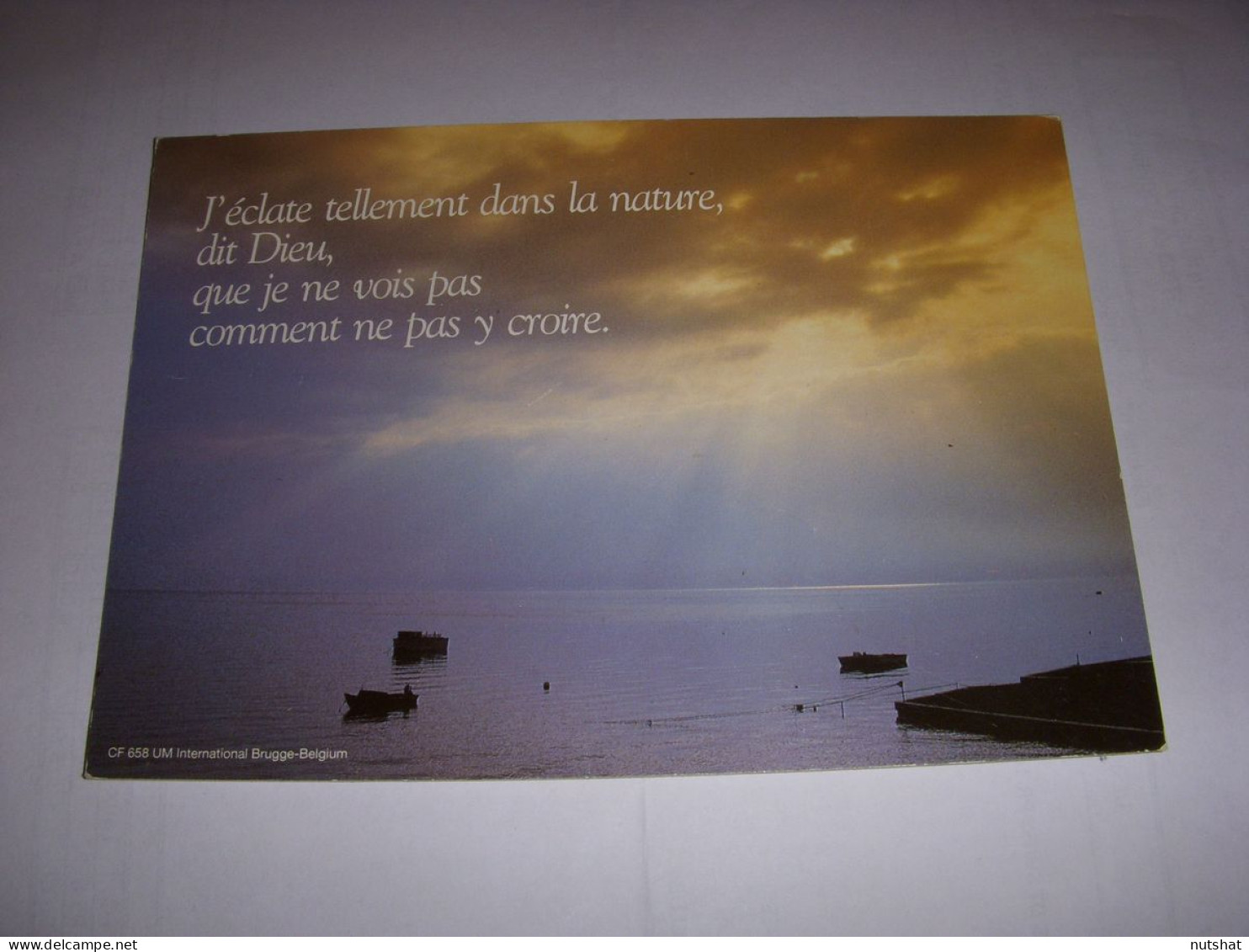 CP CARTE POSTALE RELIGIEUSE COUCHER De SOLEIL J'eclate Dans La Nature - ECRITE - Otros & Sin Clasificación