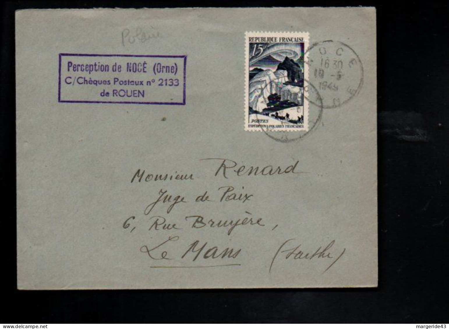 N° 829 SEUL SUR LETTRE DE NOCE ORNE 1949 - Gedenkstempel