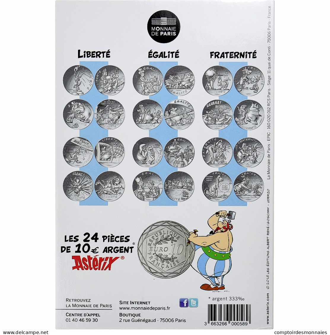 France, 10 Euro, Astérix Fraternité (Astérix Et Latraviata), 2015, MDP - Frankreich