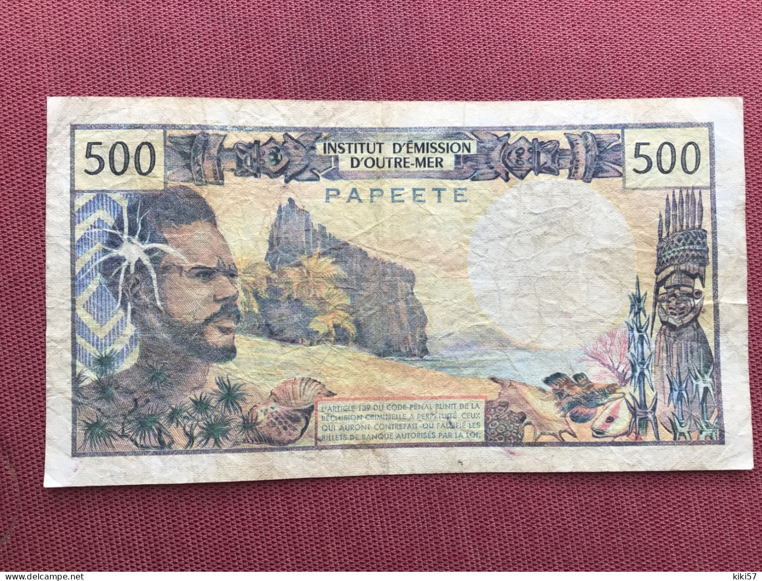 PAPEETE Billet De 500 Francs - Andere & Zonder Classificatie