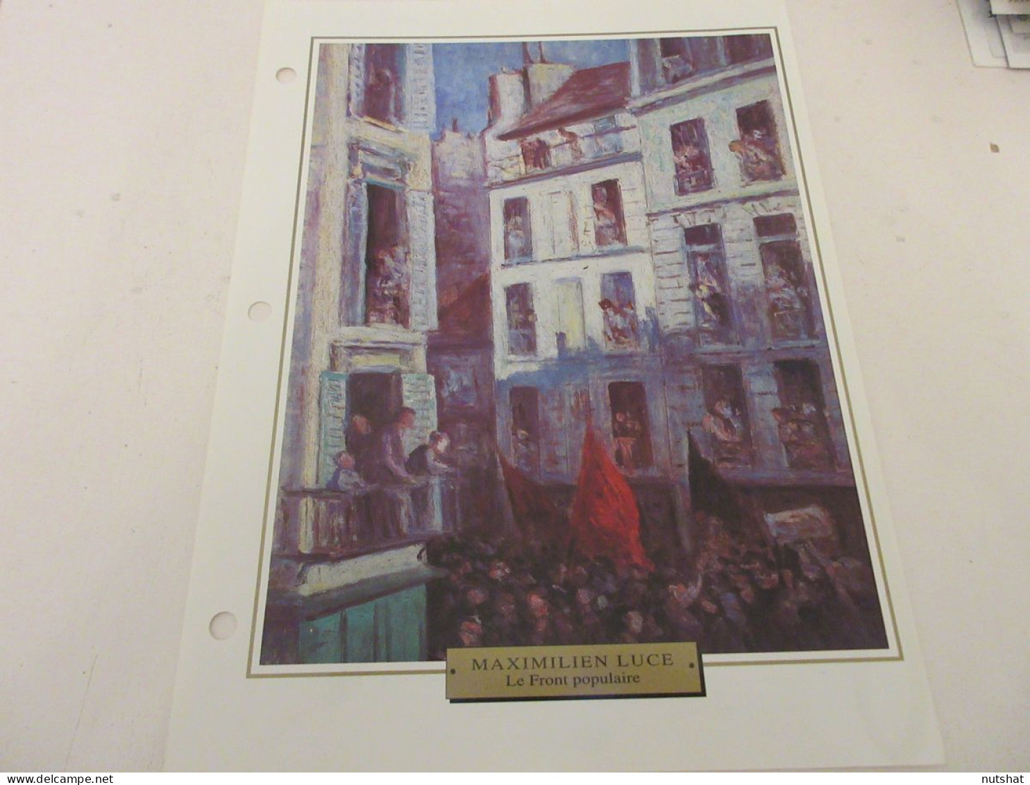 FICHE REPRODUCTION TABLEAU Maximilien LUCE Le FRONT POPULAIRE 1936 - Arte