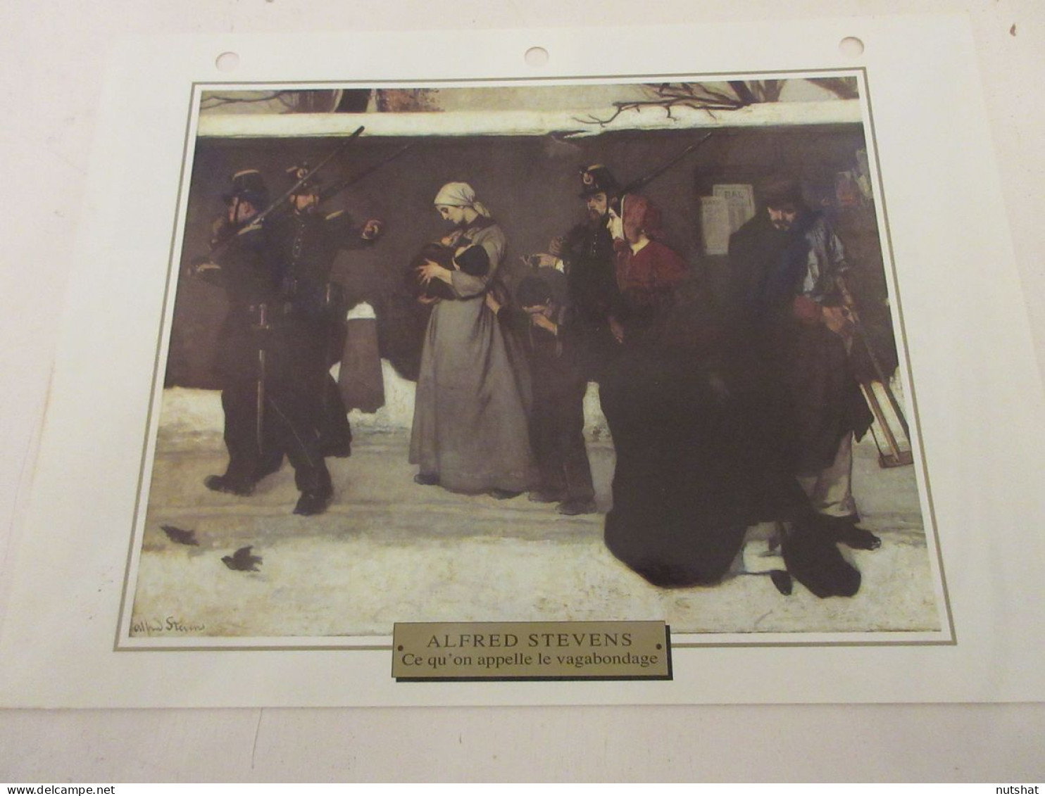 FICHE REPRODUCTION TABLEAU Alfred STEVENS CE QU'ON APPELLE LE VAGABONDAGE 1850 - Arte
