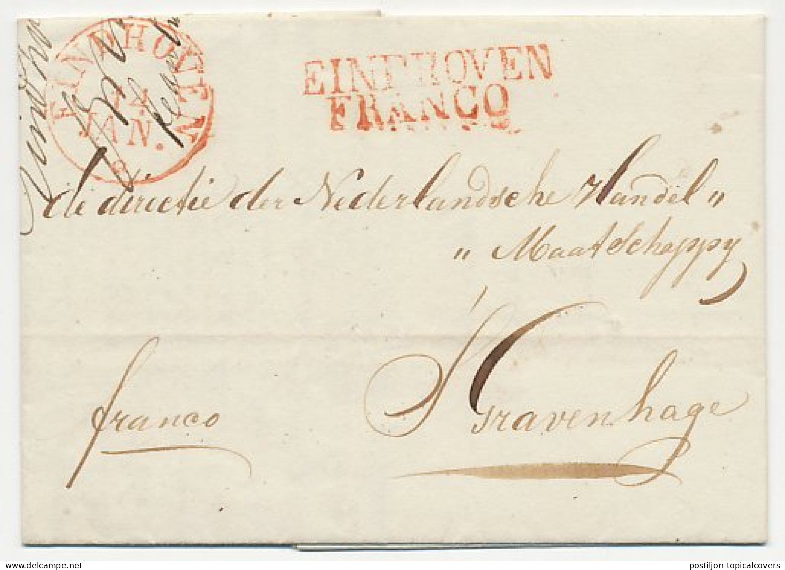 Eindhoven - Den Haag 1831 - EINDHOVEN FRANCO - ...-1852 Préphilatélie