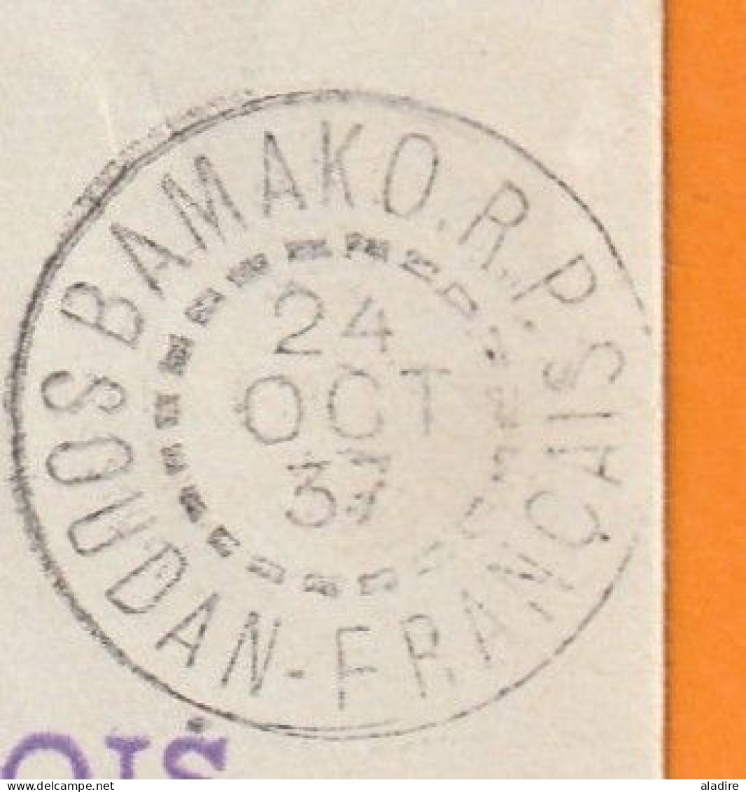 1937 - SOUDAN FRANCAIS, MALI  - Enveloppe Du  Voyage D' étude Air France Bamako-Dakar Sur Laté 28 Bourrasque - Storia Postale