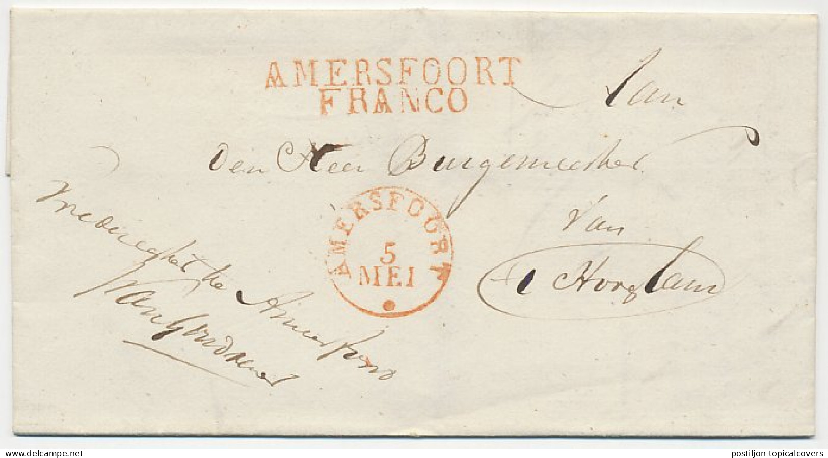 Amersfoort - Hoogland 1832 - AMERSFOORT FRANCO - ...-1852 Voorlopers