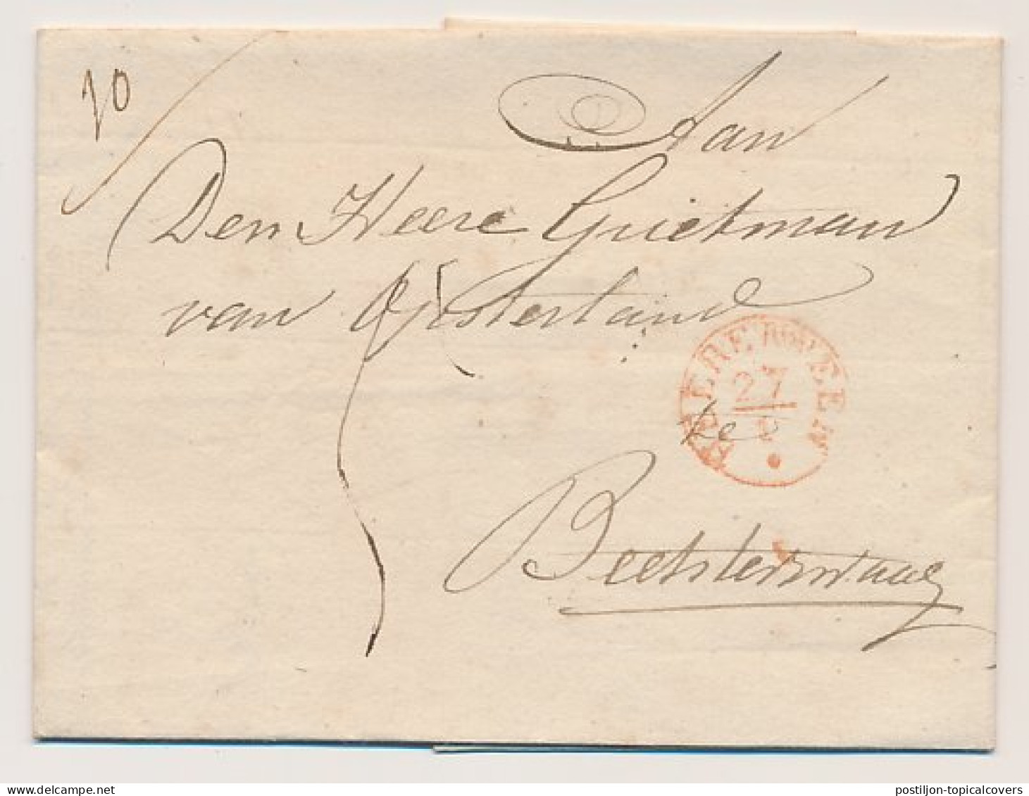 Nijehaske - Leeuwarden - Beetsterzwaag 1842 - ...-1852 Préphilatélie