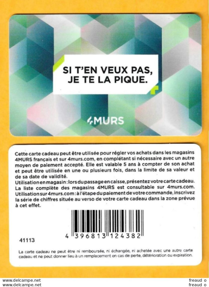 Carte Cadeau 4 MURS - 1 - Cartes Cadeaux