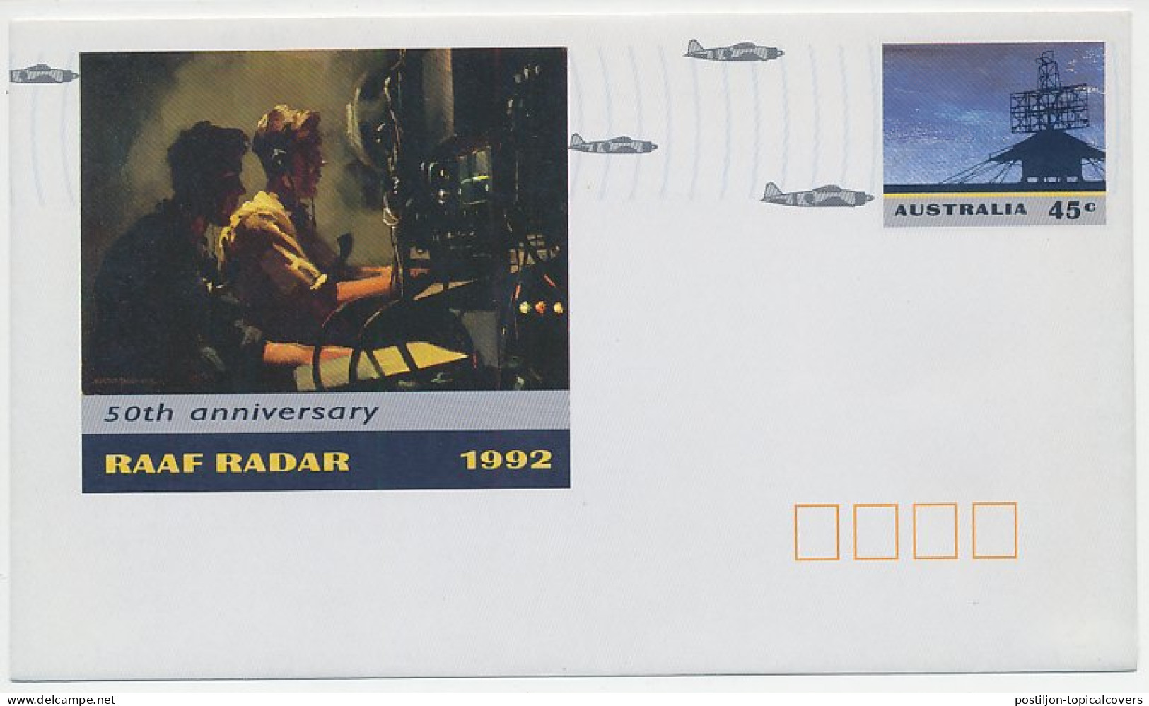 Postal Stationery Australia 1992 RAAF Radar - 2. Weltkrieg