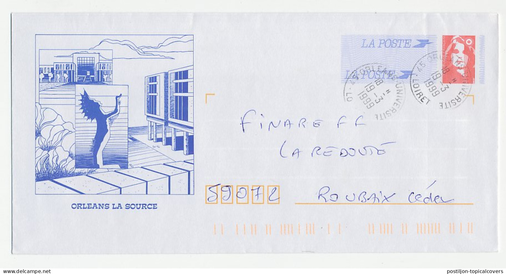 Postal Stationery / PAP France 1999 Orleans La Source - Sculpture