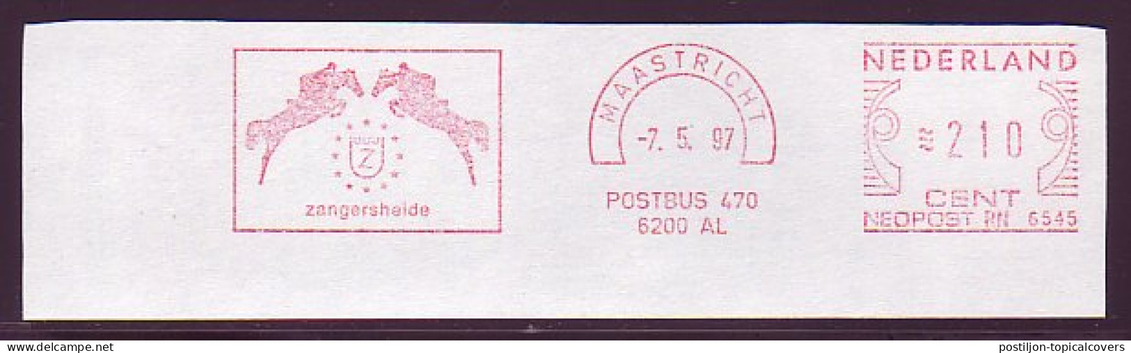 Meter Cut Netherlands 1997 Horse Jumping - Hippisme