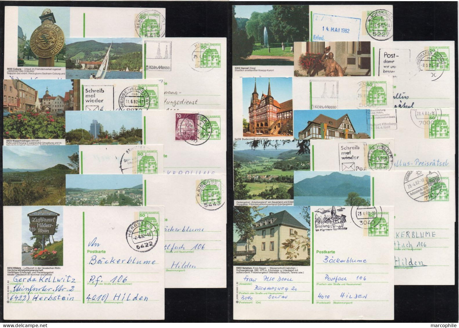 BRD - RFA / LOT 48 VERSCHIEDENE BILDPOSTKARTEN / 4 BILDER (ref 2492) - Postales Ilustrados - Usados