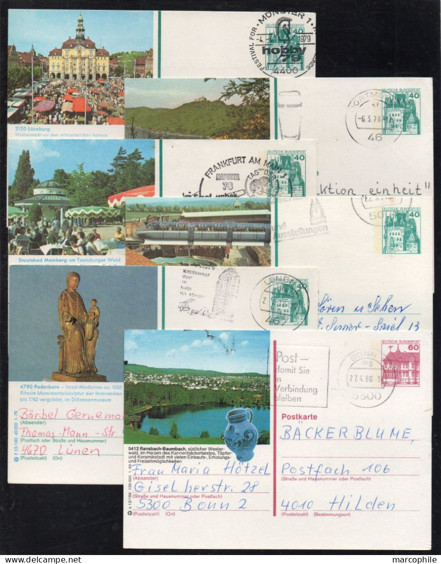 BRD - RFA / LOT 48 VERSCHIEDENE BILDPOSTKARTEN / 4 BILDER (ref 2492) - Cartes Postales Illustrées - Oblitérées