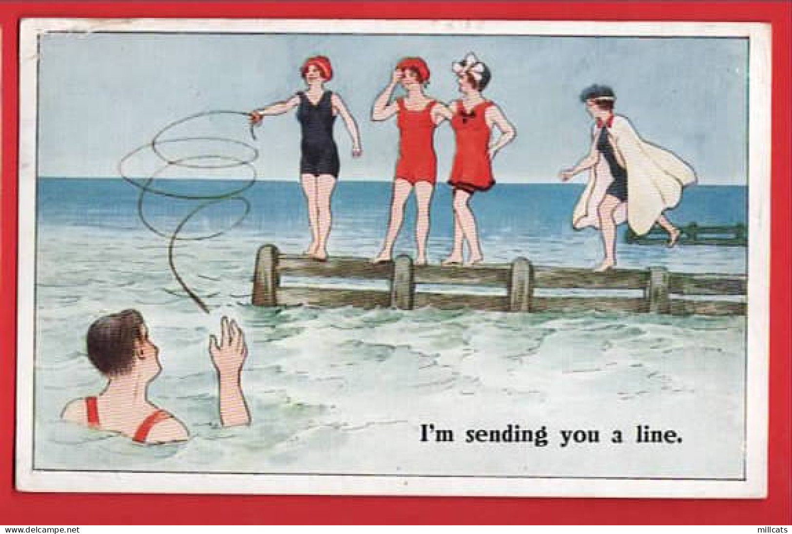 BATHING BELLES     I'M SENDING YOU A LINE   Pu 1921 - Pin-Ups