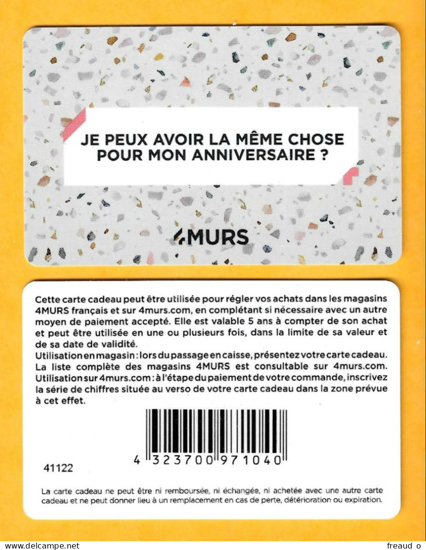 Carte Cadeau 4 MURS - 4 - Cartes Cadeaux