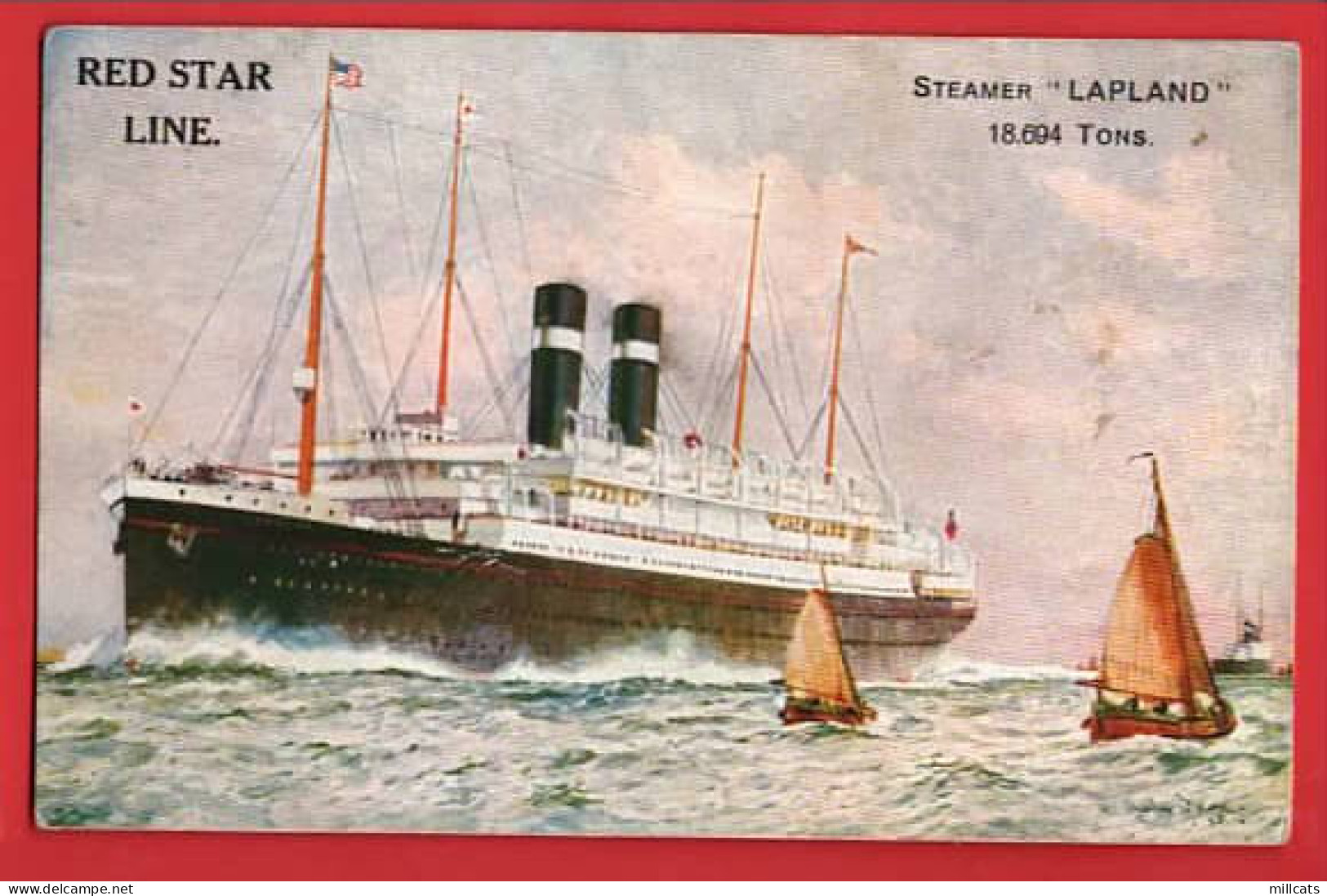 SHIPPING   LAPLAND       RED STAR LINE   NEW YORK + CANADA ADVERT - Dampfer