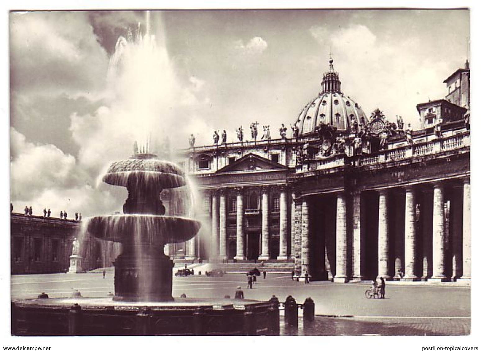 Postcard / Postmark Vatican 1957 Cardinal Capranica - College - Otros & Sin Clasificación