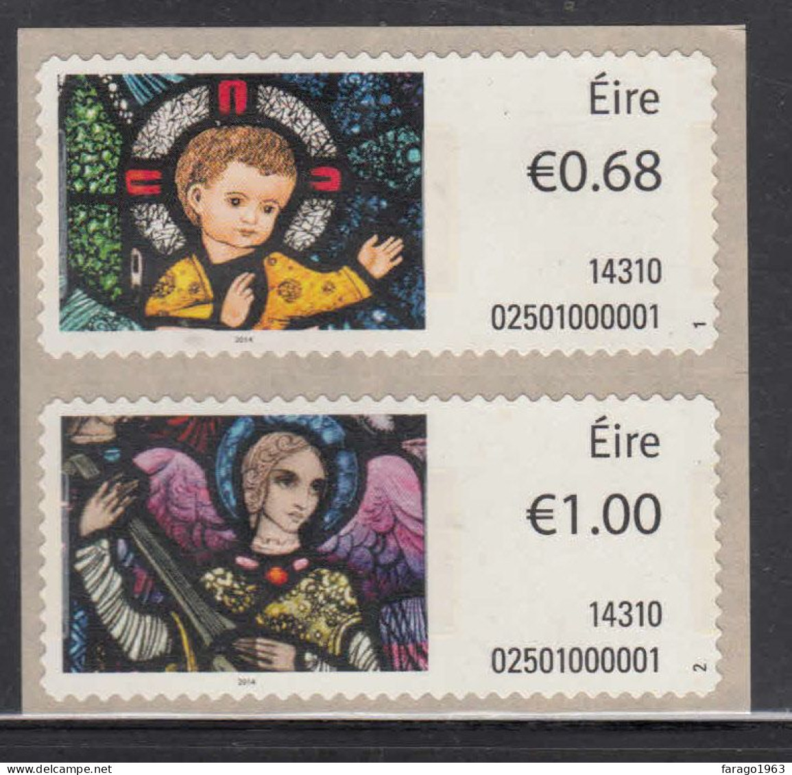 2014 Ireland Noel Christmas Navidad Complete Pair  MNH @ BELOW FACE VALUE - Unused Stamps