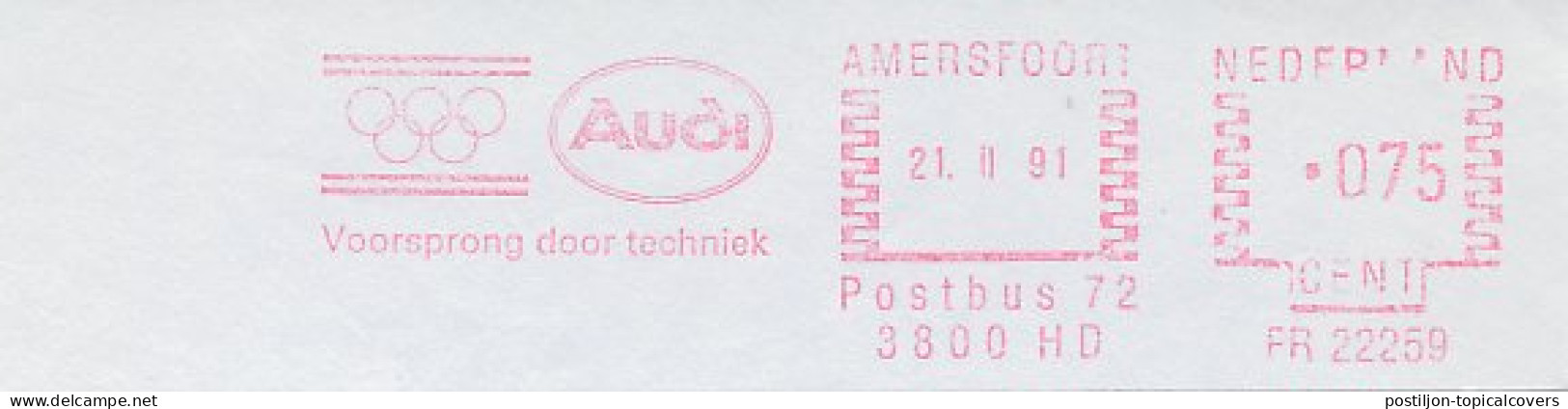 Meter Cut Netherlands 1991 Car - Audi - Olympic Rings - Voitures