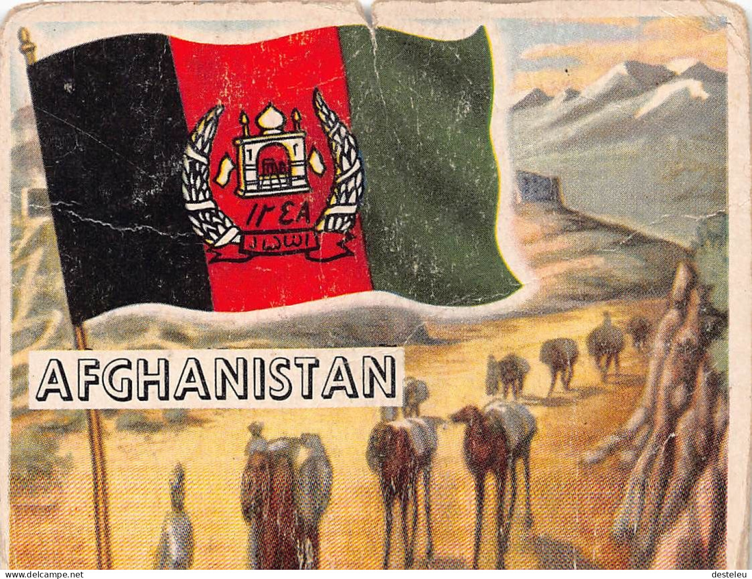 Flags Of The World Chromo - Afghanistan - 6.5 X 9.5 Cm - Sonstige & Ohne Zuordnung