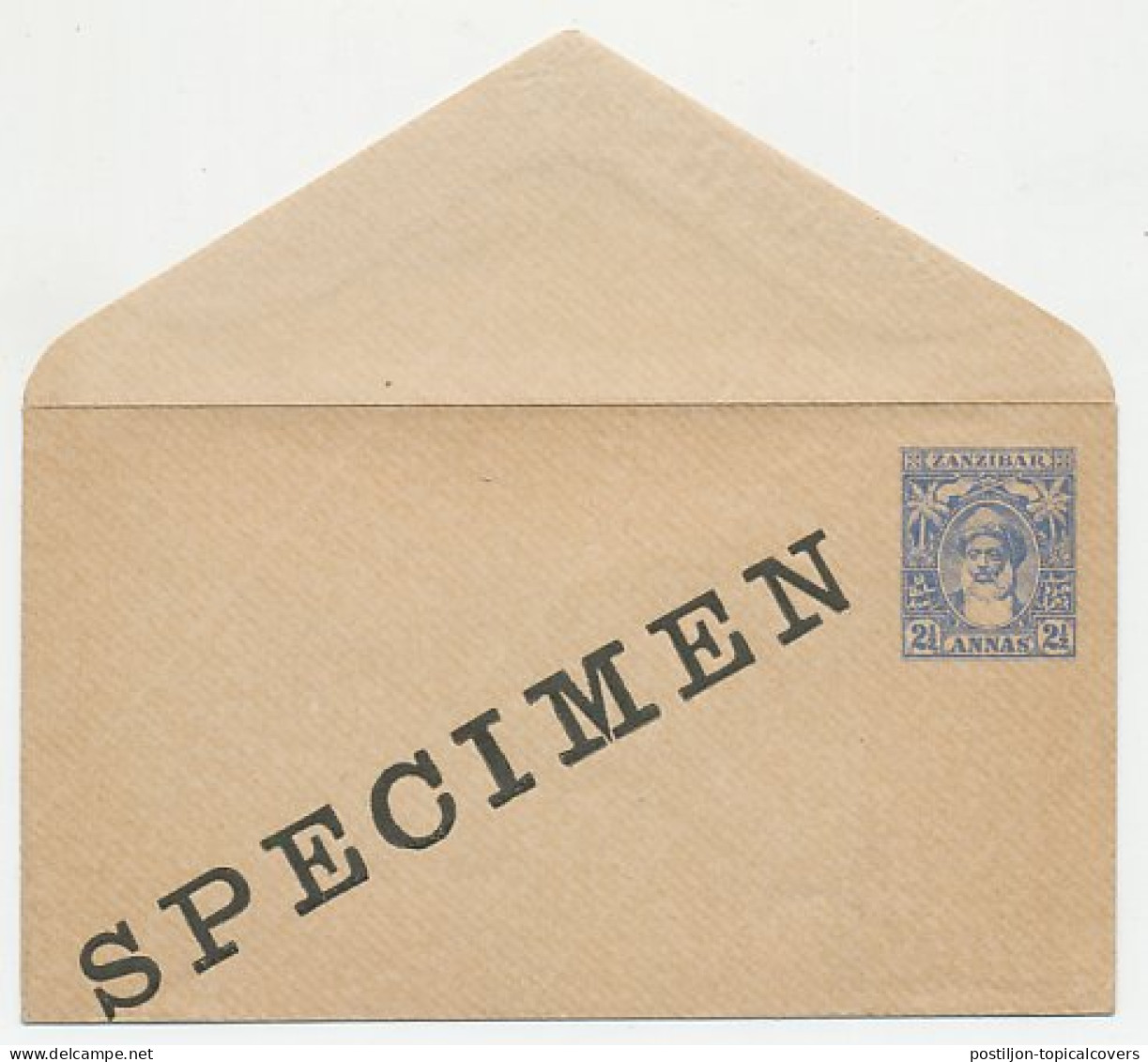 Specimen - Postal Stationery Zanzibar Palm Tree - Trees