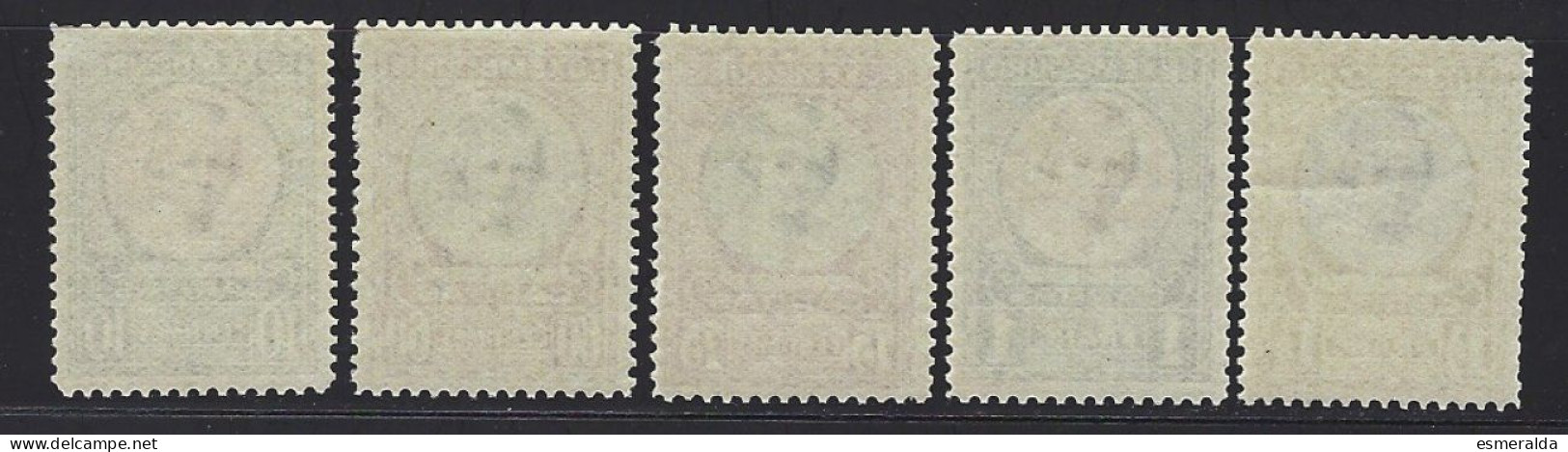 Luxembourg Yv 209/13 (213 Pli), Caritas 1928. 5 Valeurs Tous ** /mnh - Unused Stamps