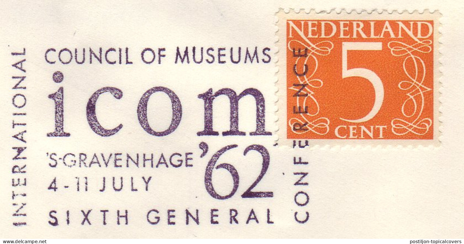 Cover / Postmark Netherlands 1962 International Council Of Museums Conference - Autres & Non Classés