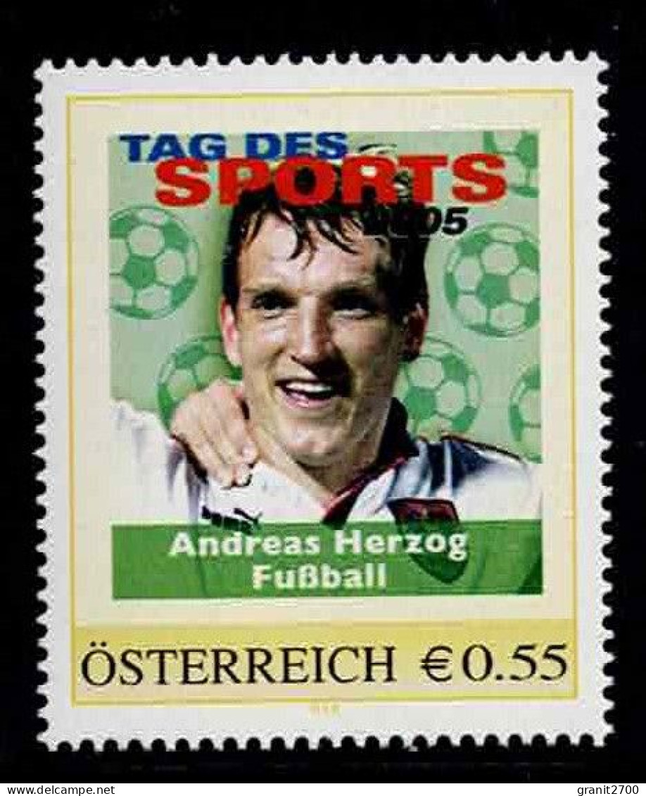 PM  Tag Des Sports 2005 - Andreas Herzog  - Fußball Ex Bogen Nr. 8007314  Postfrisch - Personalisierte Briefmarken