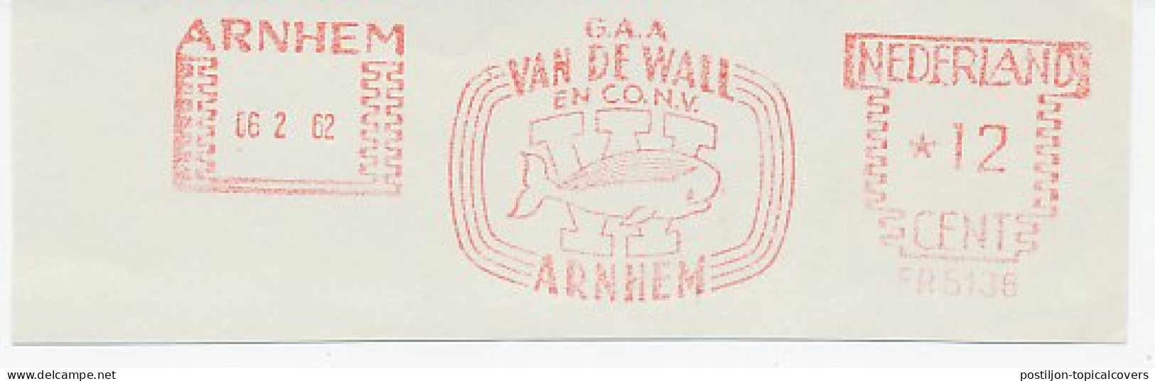 Meter Cut Netherlands 1962 Whale - Altri & Non Classificati