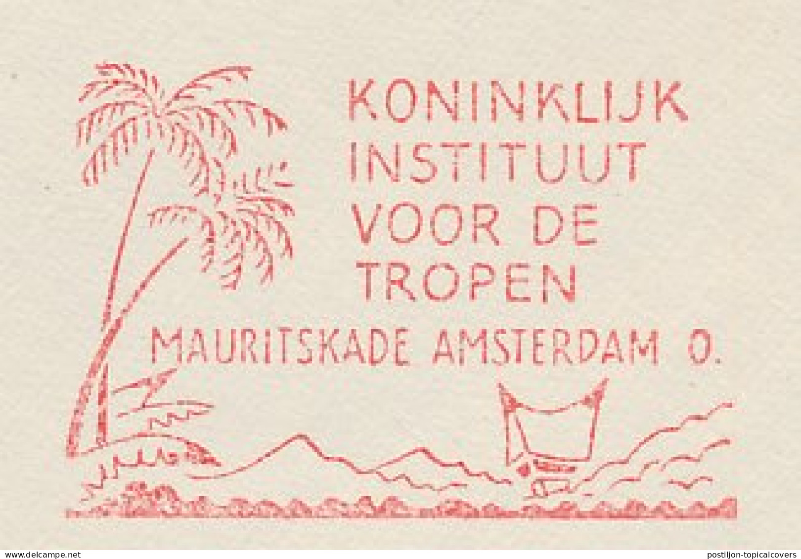 Meter Cover Netherlands 1953 Batak House - Royal Institute For The Tropics - Palm Tree - American Indians