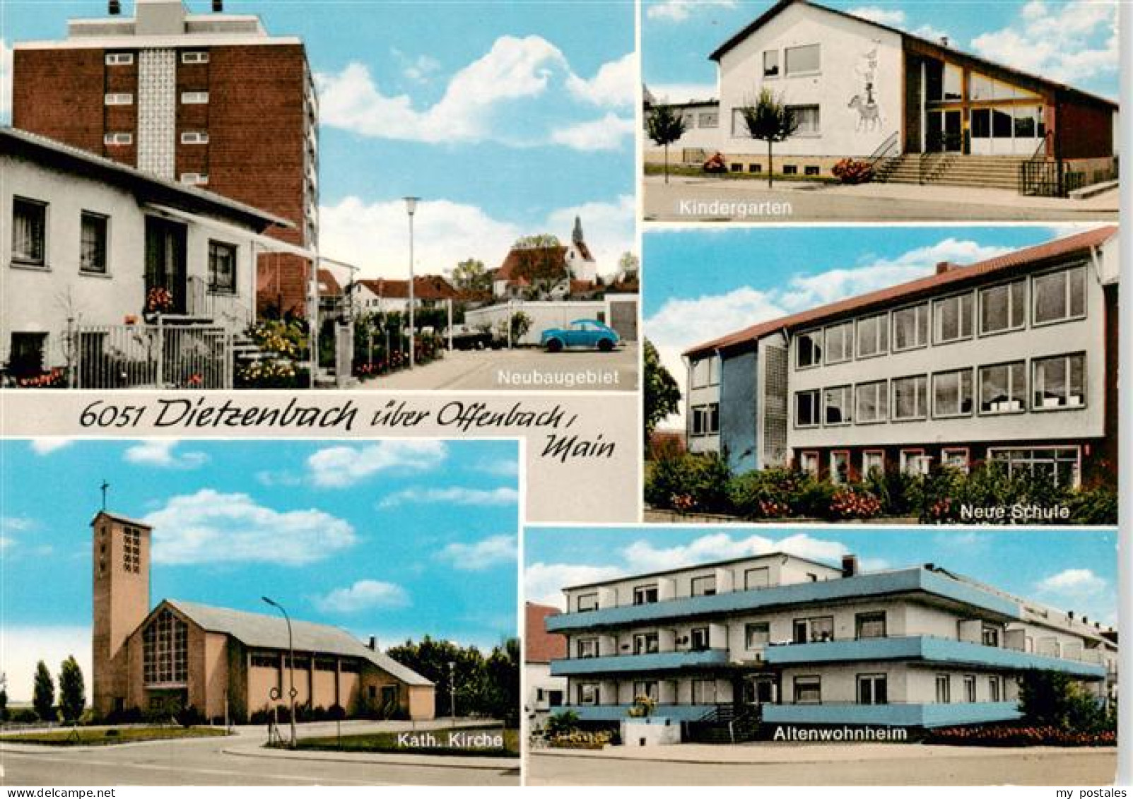 73886367 Dietzenbach Neubaugebiet Kindergarten Schule Kirche Altenwohnheim Dietz - Dietzenbach