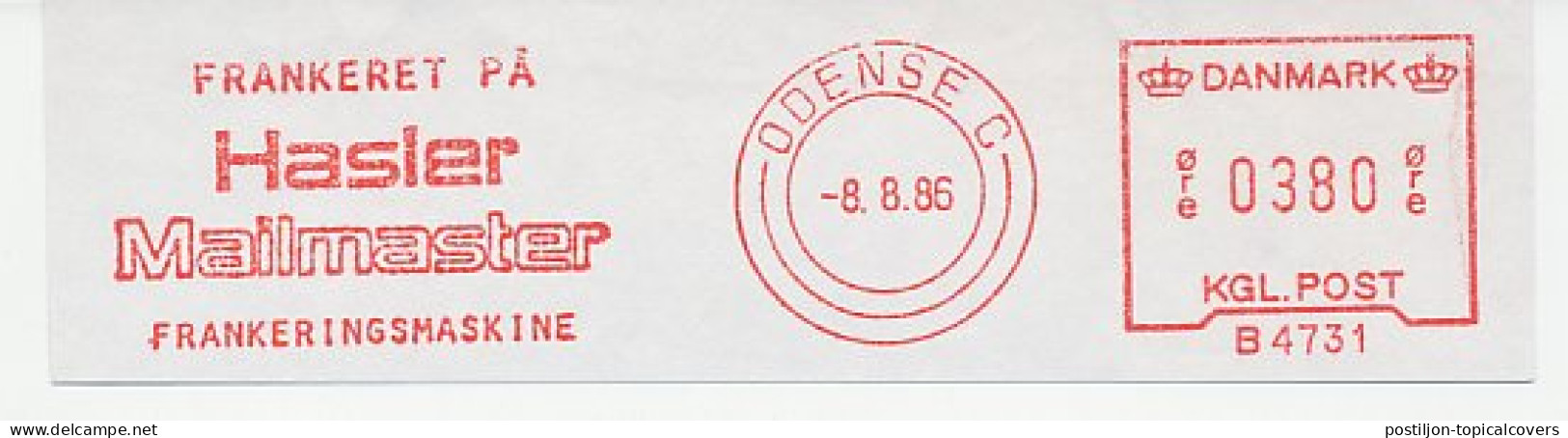 Meter Cut Denmark 1986 Hasler - Mailmaster - Automatenmarken [ATM]