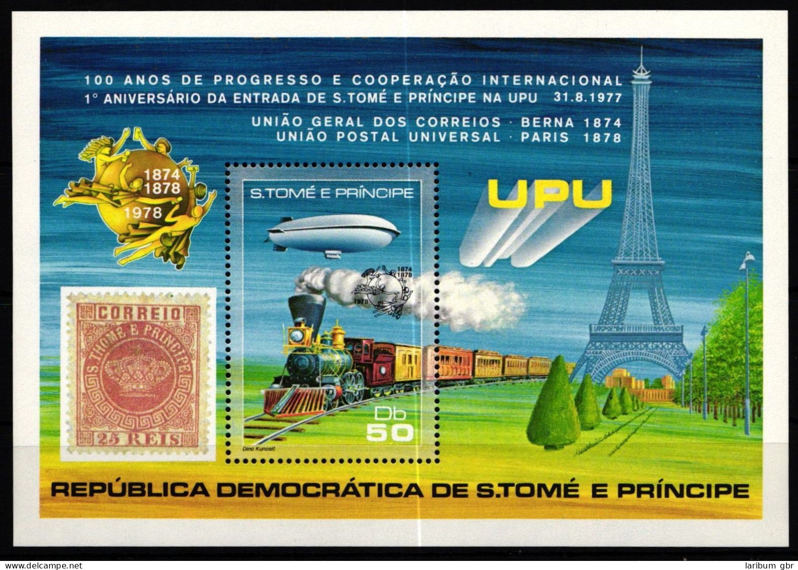 Sao Tome E Principe Block 17 A Postfrisch #KR137 - Eisenbahnen