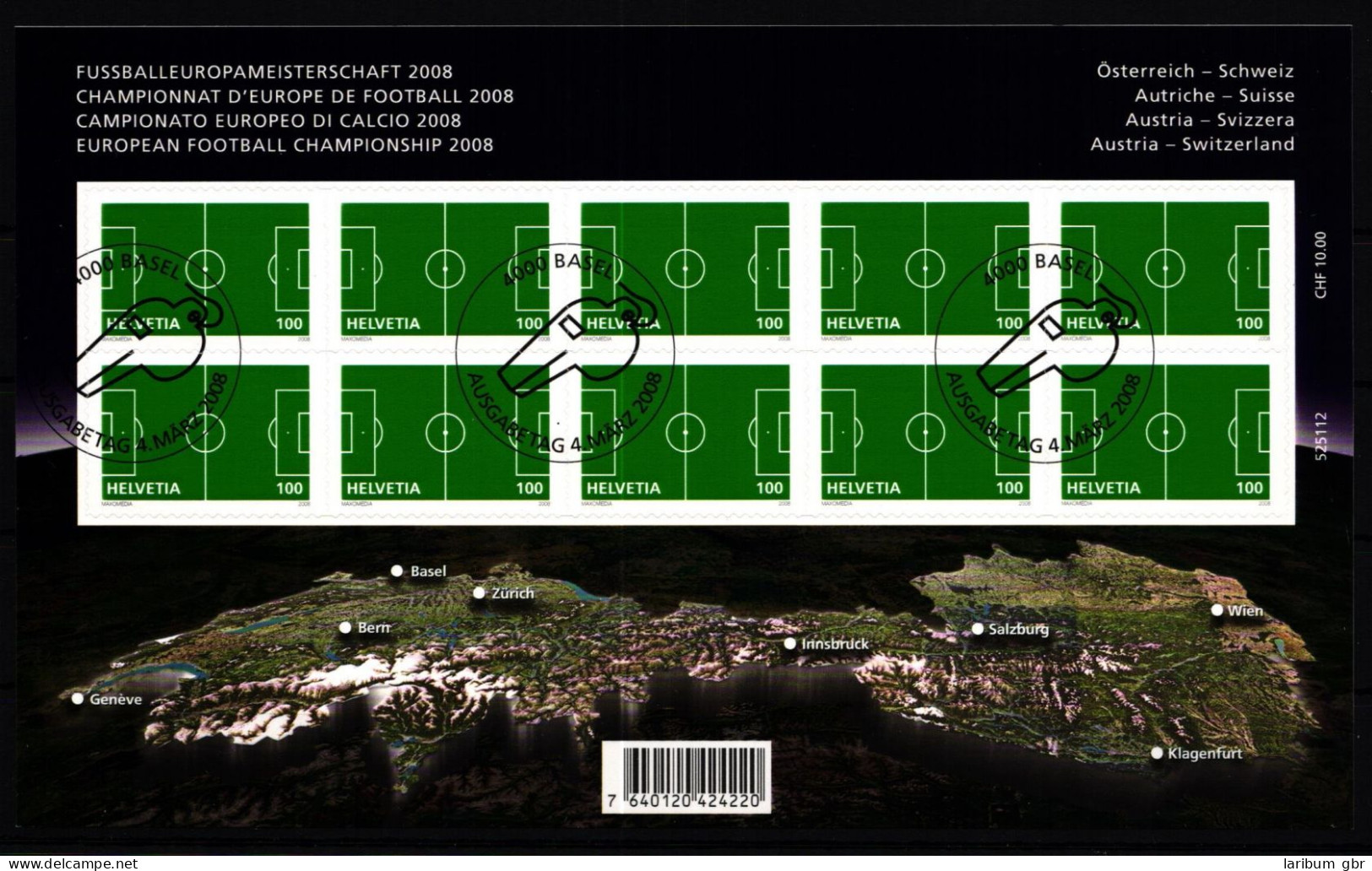 Schweiz 2044 Gestempelt Folienblatt #KR068 - Other & Unclassified