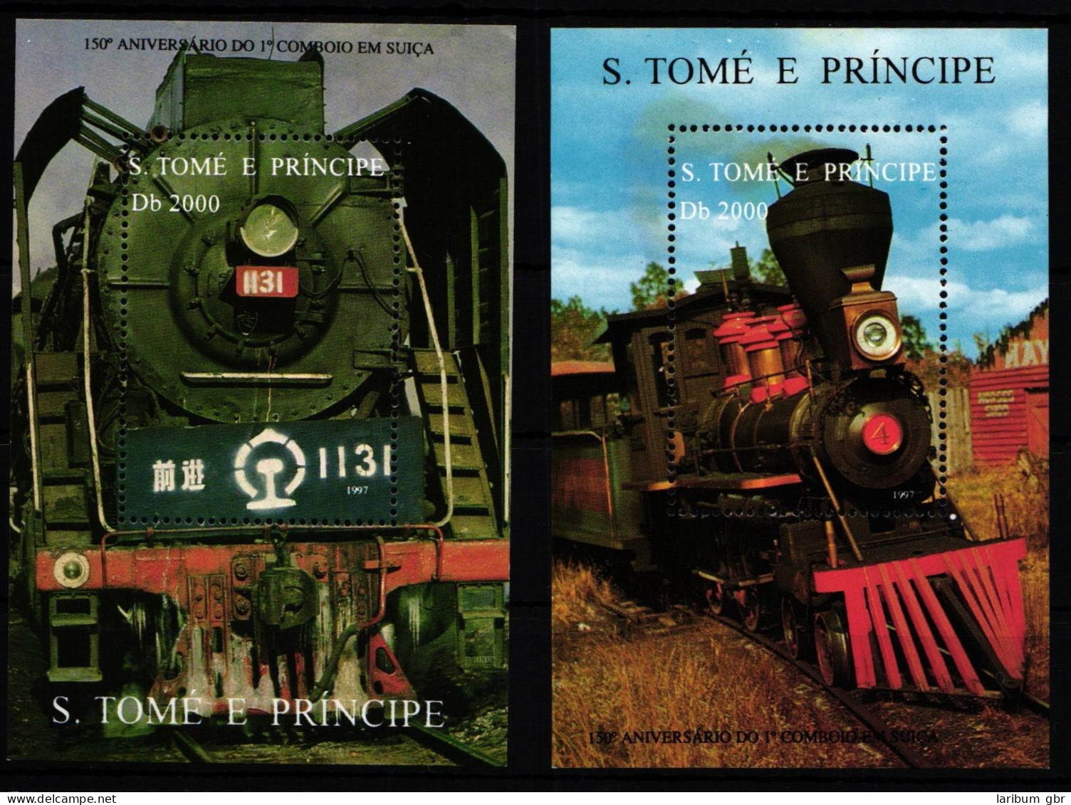 Sao Tome E Principe Block 367 Und Block 369 Postfrisch #KR133 - Trains