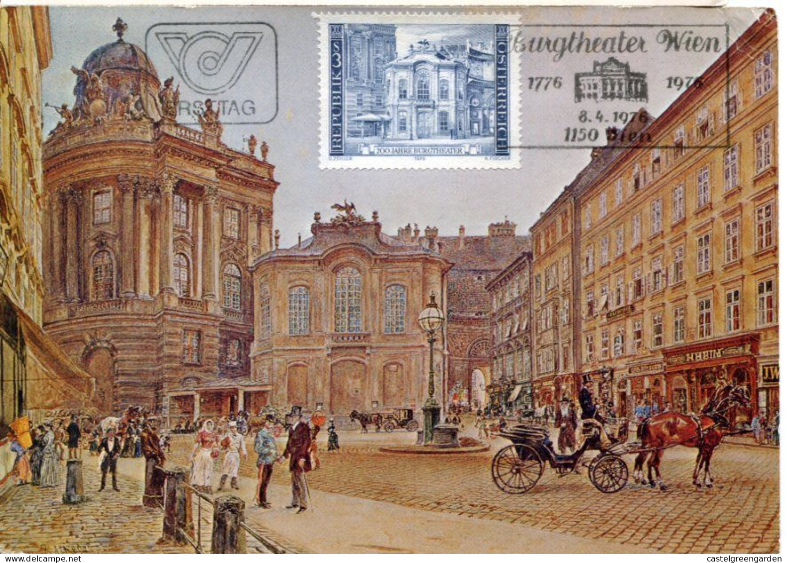 X0203 Austria, Maximum 1986   Burgtheater Of Vienna,  Architecture - Cartes-Maximum (CM)