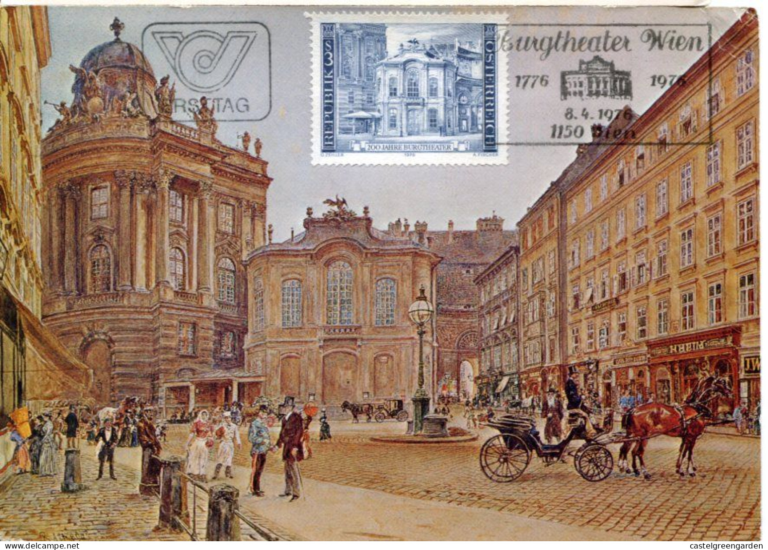 X0203 Austria, Maximum 1986   Burgtheater Of Vienna,  Architecture - Maximum Cards