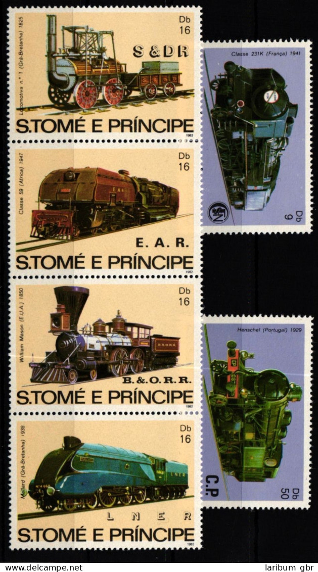 Sao Tome E Principe 808-813 Postfrisch #KR127 - Eisenbahnen