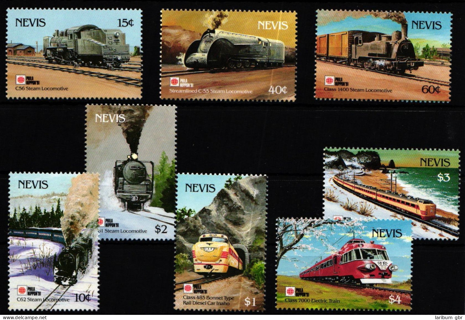 Nevis 627-634 Postfrisch #KR108 - Trenes