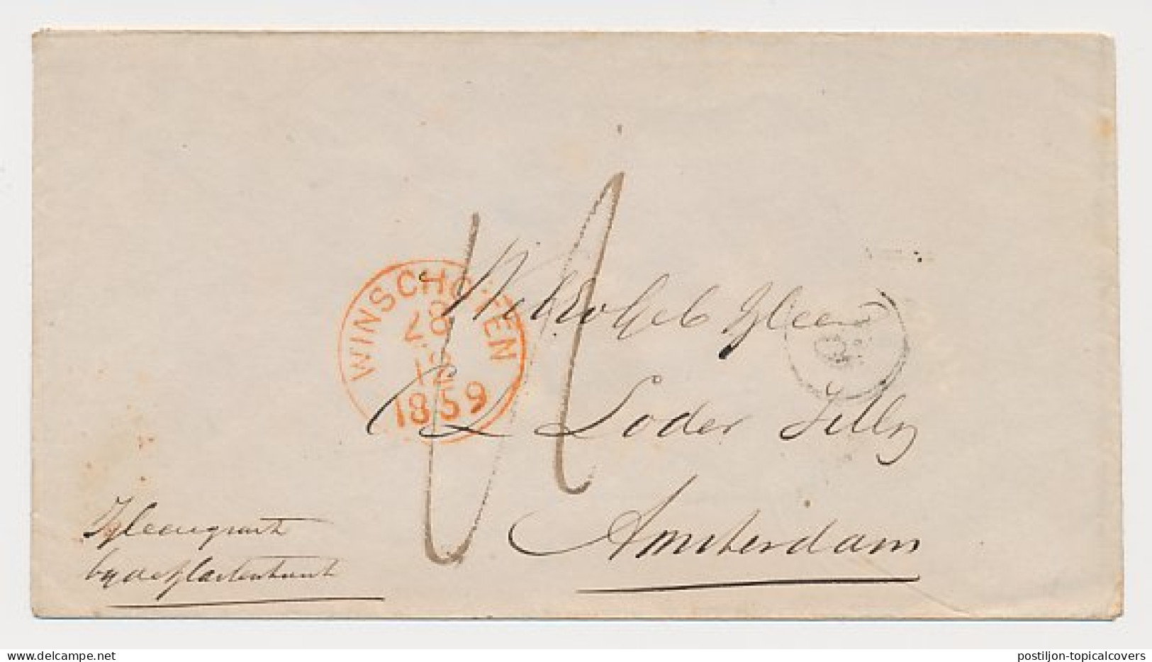 Winschoten - Amsterdam 1859 - ...-1852 Prephilately