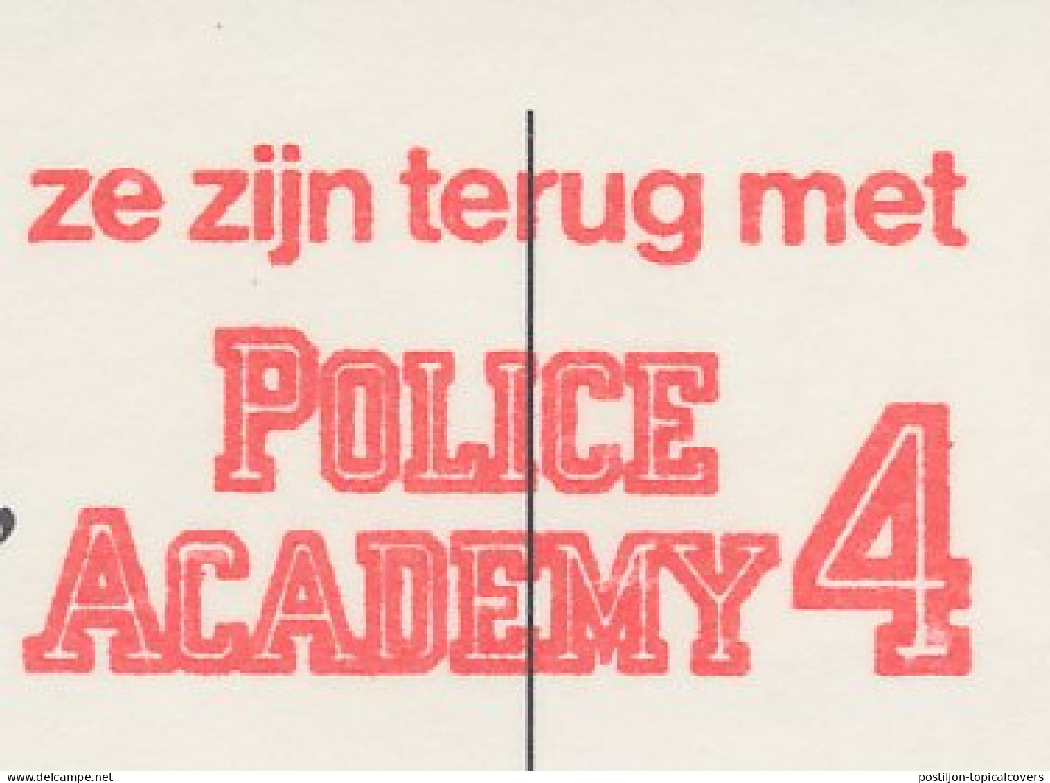 Meter Top Cut Netherlands 1987 Police Academy 4 - Movie - Kino