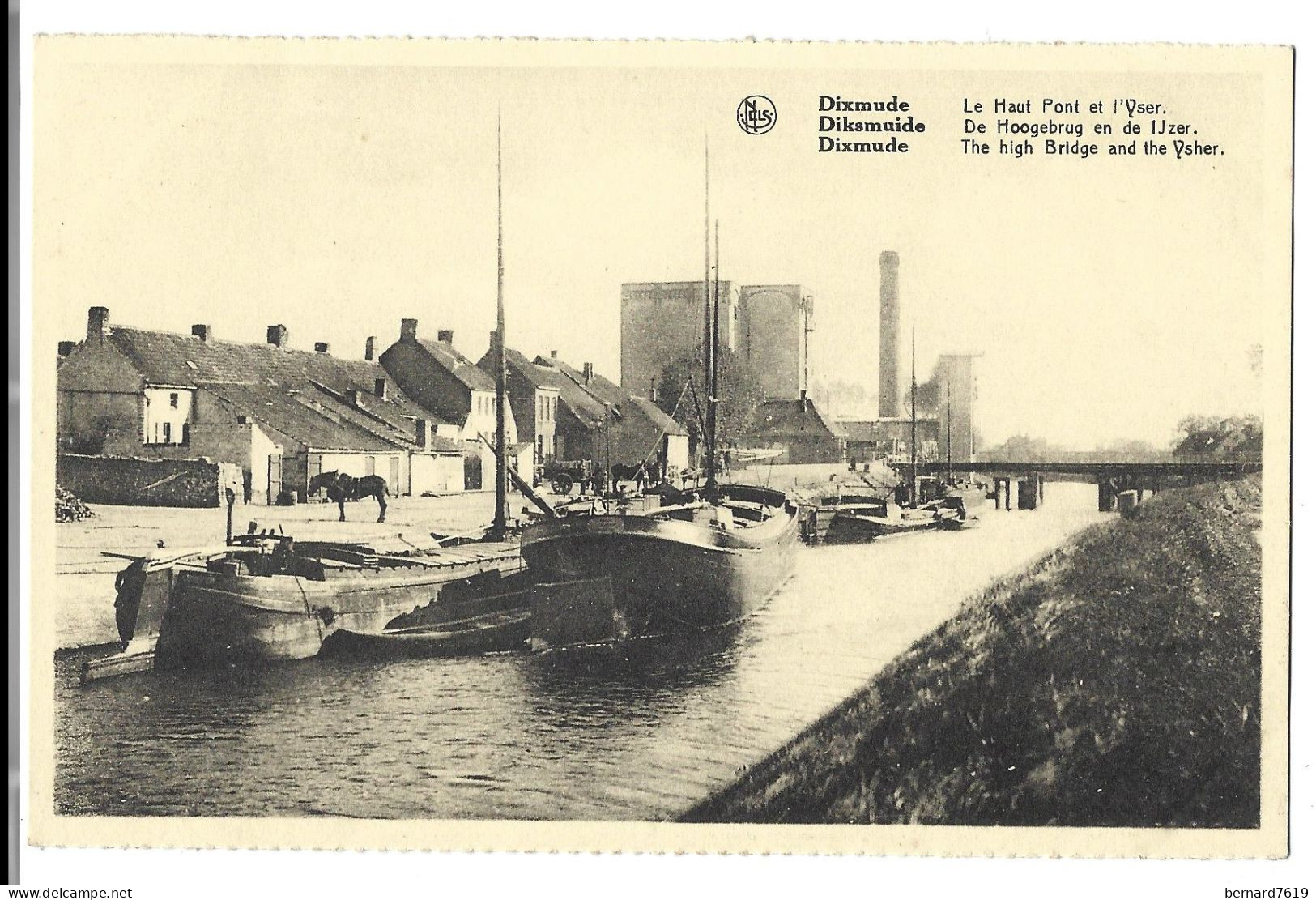 Belgique - Dixmude -   Diksmude  - Le Haut Pont Et L'yser - Peniche - Diksmuide