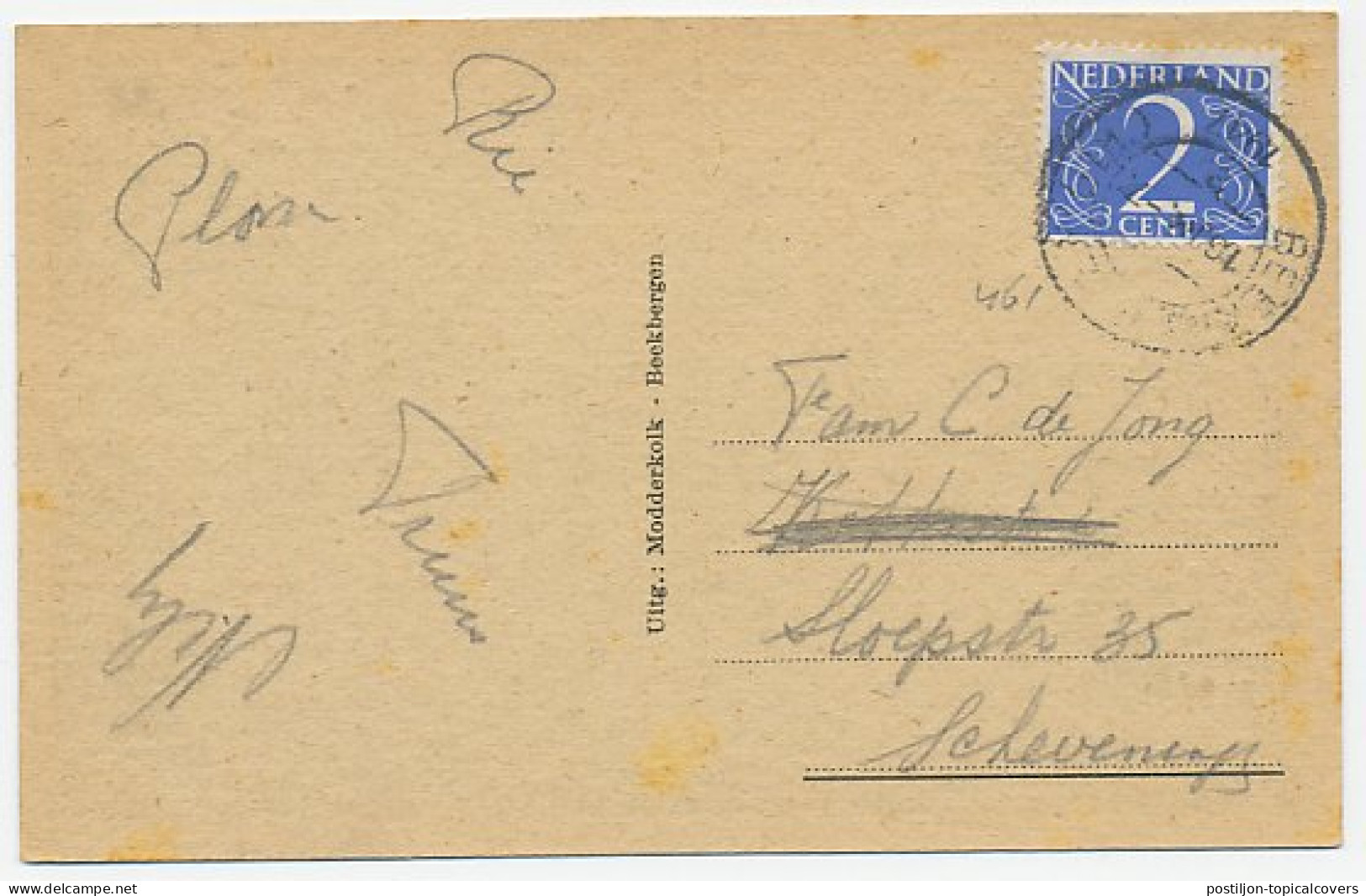 Prentbriefkaart Beekbergen - Dorpsstraat 1947 - Altri & Non Classificati