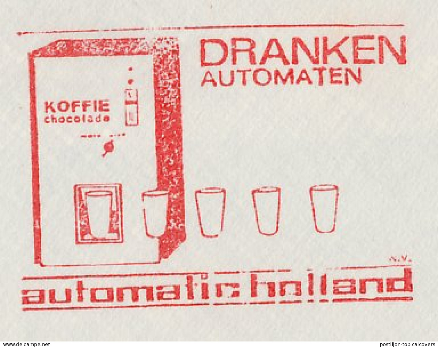 Meter Cover Netherlands 1964 Coffee Machine - Chocolate Machine - Rotterdam  - Andere & Zonder Classificatie