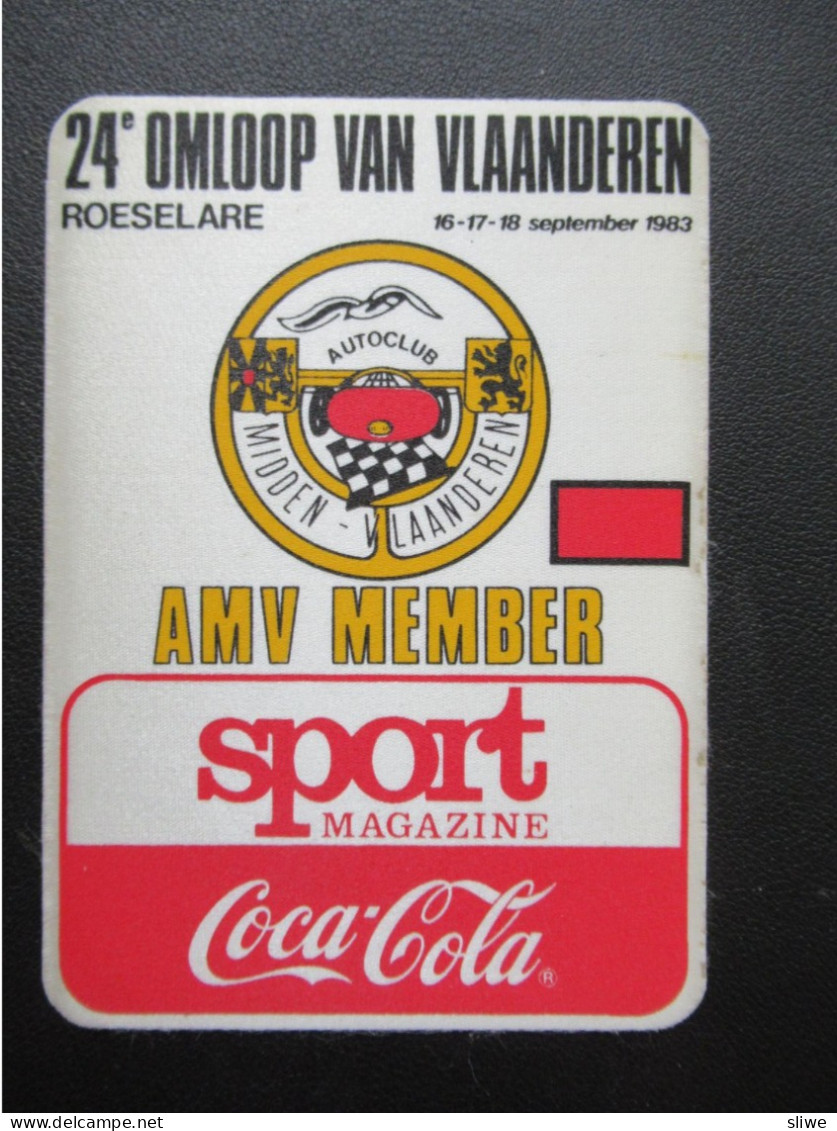 Sticker 24e Omloop Van Vlaanderen Roeselare 1983 - Aufkleber