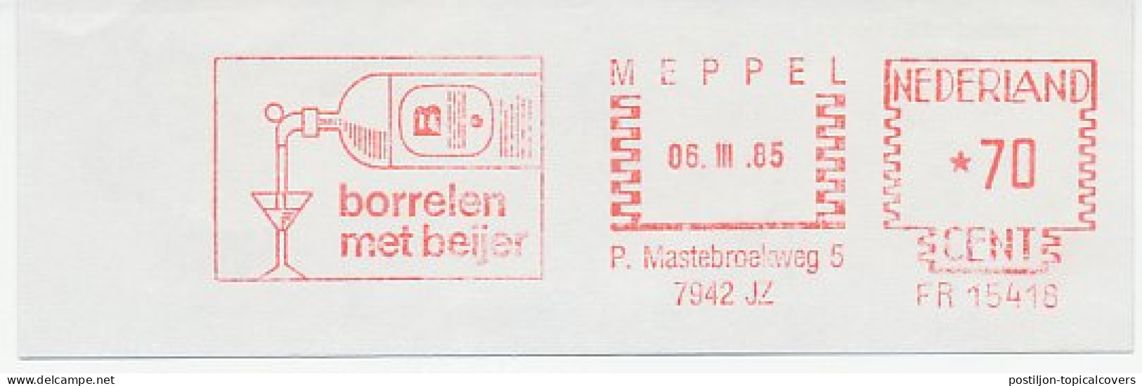 Meter Cut Netherlands 1985 Alcohol - Liquor - Wijn & Sterke Drank
