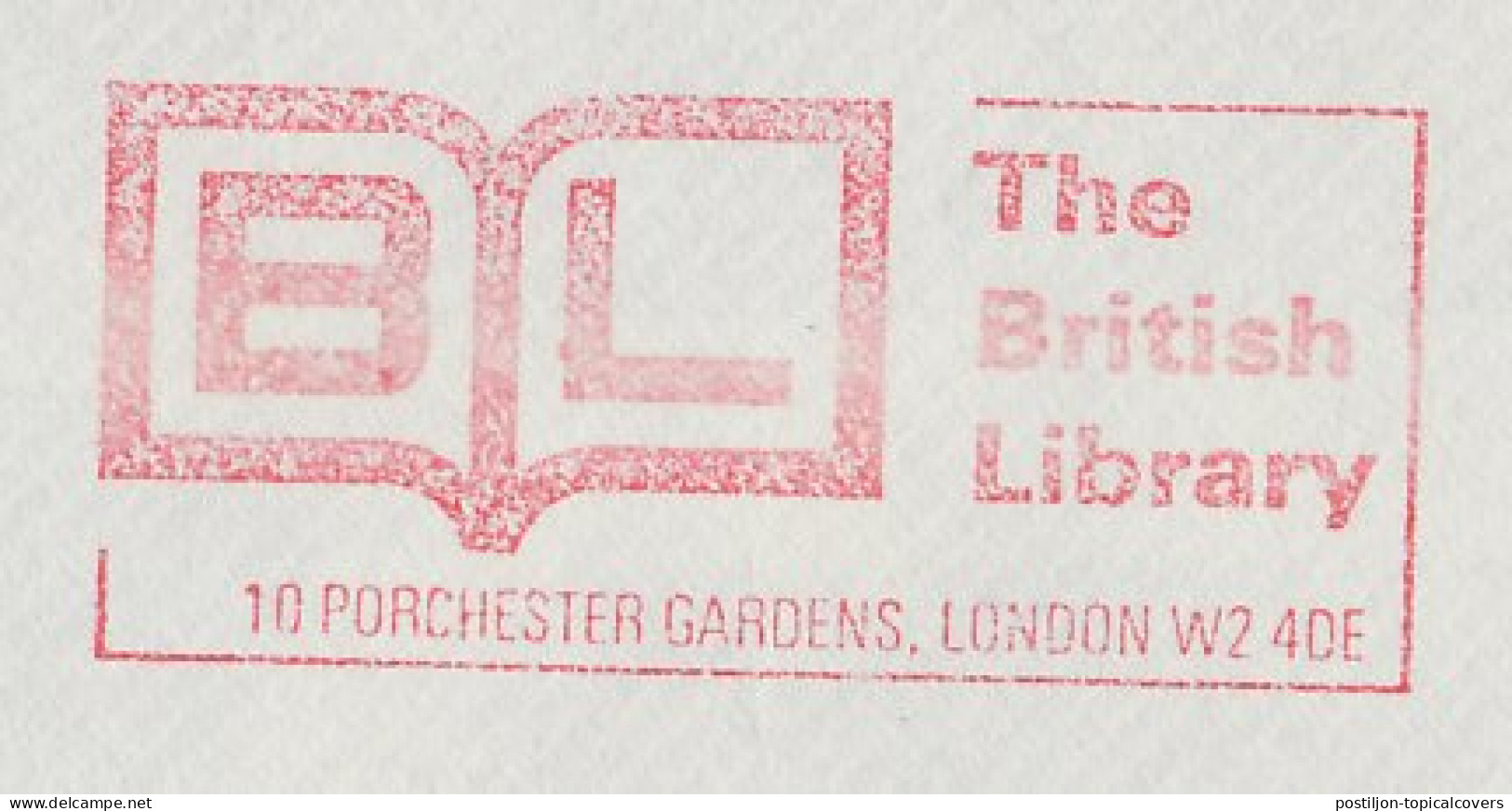 Meter Cover GB / UK 1979 Book - The British Library - Zonder Classificatie