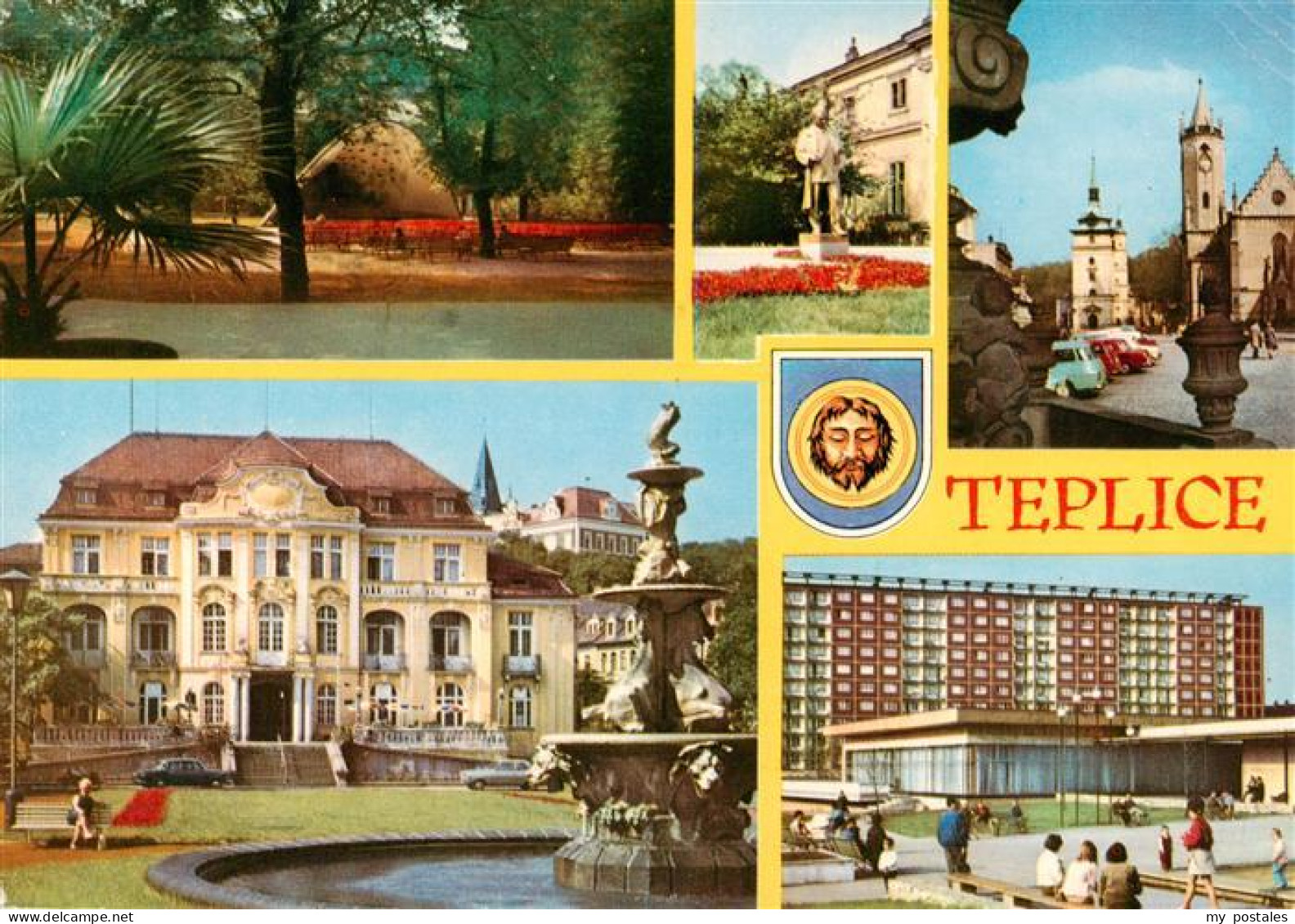 73886326 Teplice  Teplitz-Schoenau CZ Park Schloss Statue Hotel Kirche  - Czech Republic