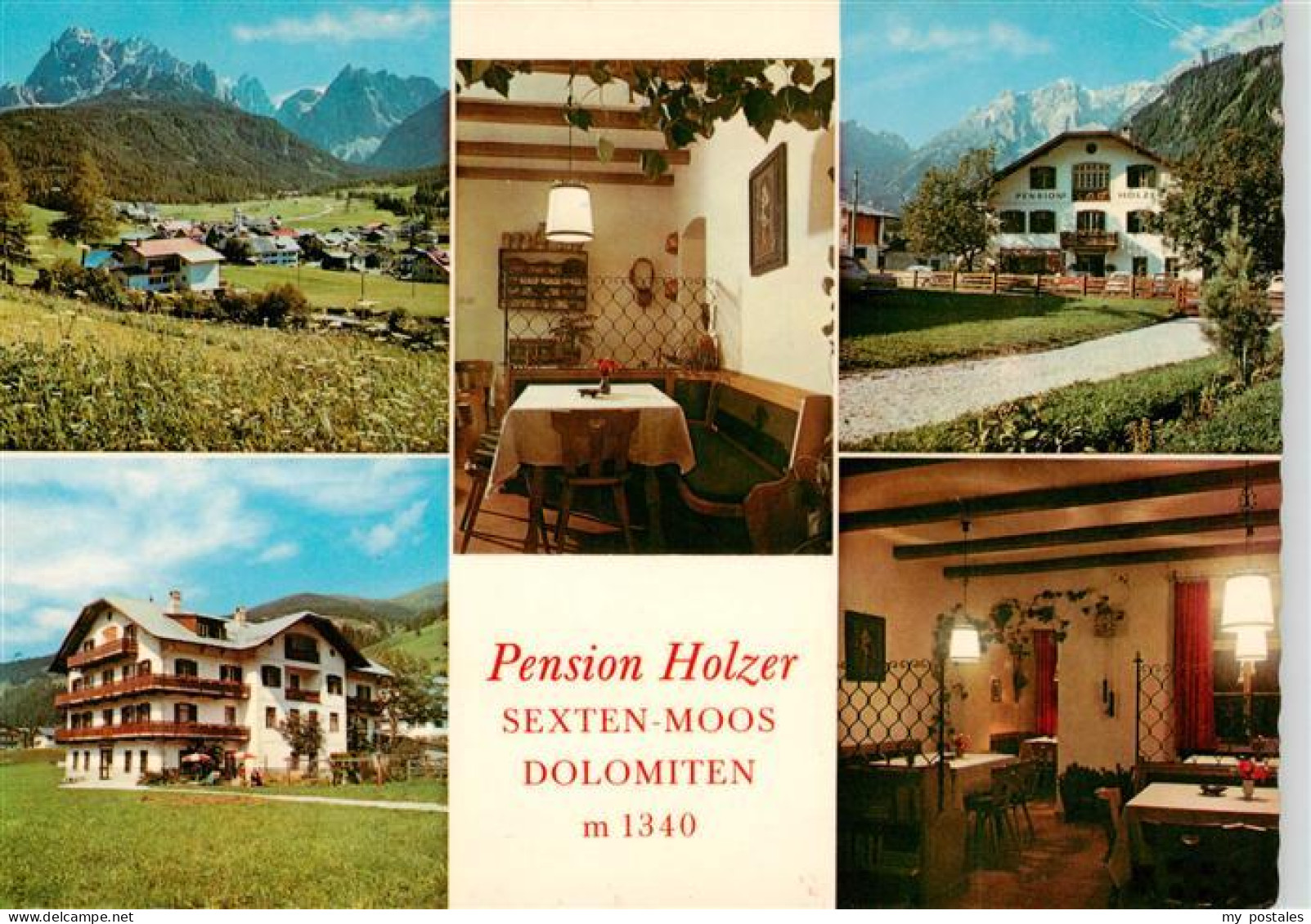 73886324 Moos Sexten Sesto Suedtirol IT Pension Holzer Gastraeume Panorama  - Sonstige & Ohne Zuordnung